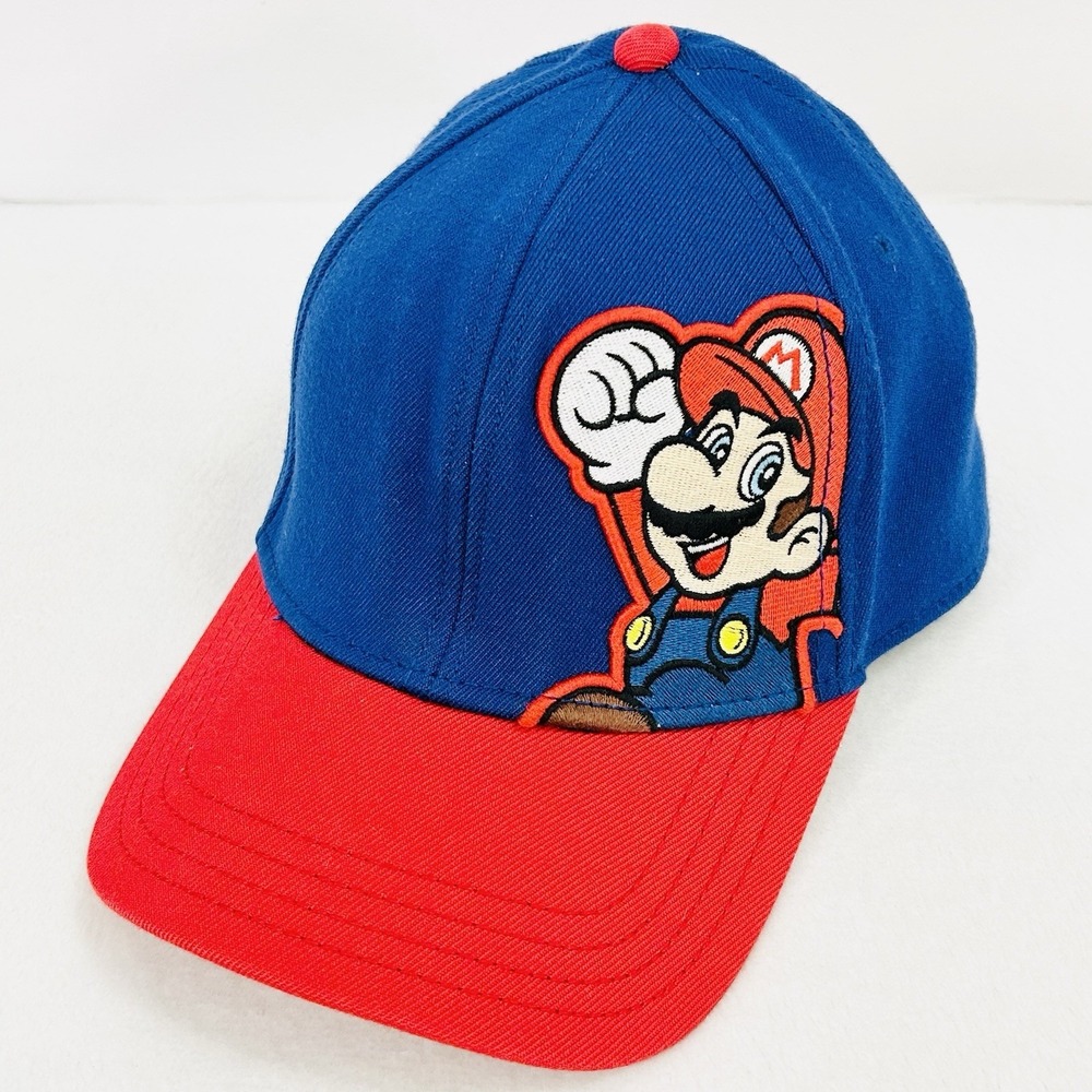 Super Mario‎ Nintendo Video Games Hat Cap Stretch Flex One Size Blue Outdoors
